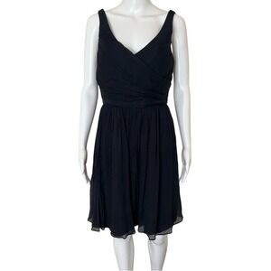 J. Crew Heidi V Neck  Silk Chiffon Cocktail Dress